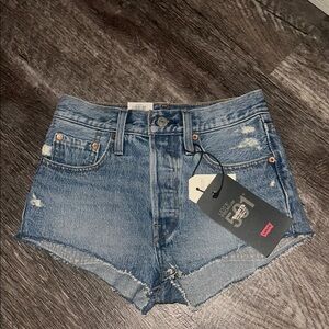 Levi's Women's Blue Denim Shorts